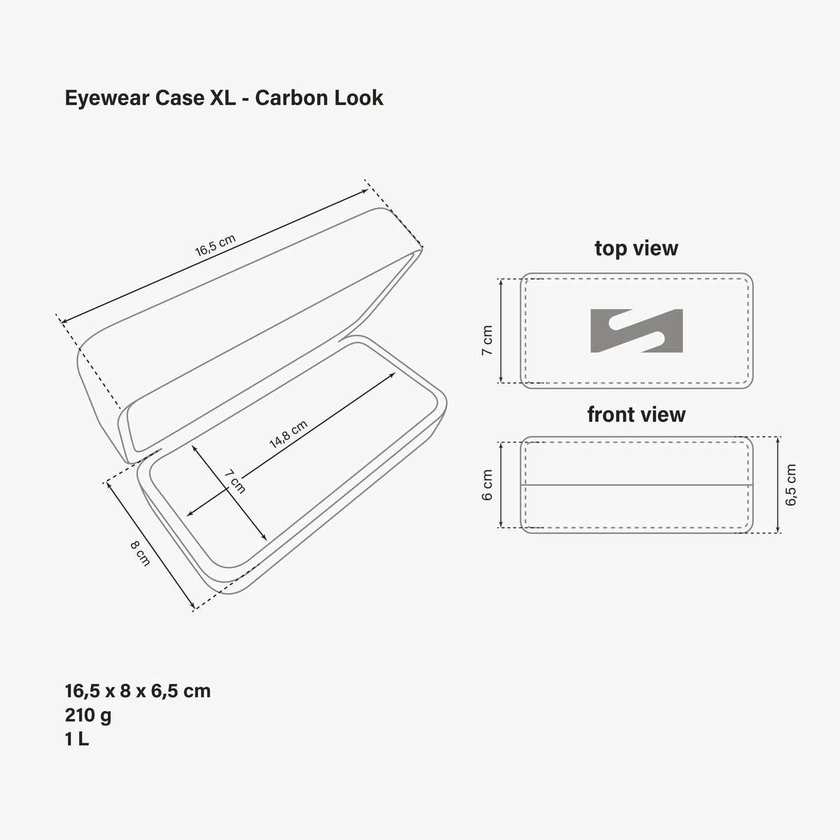 eyewear case xl carbon