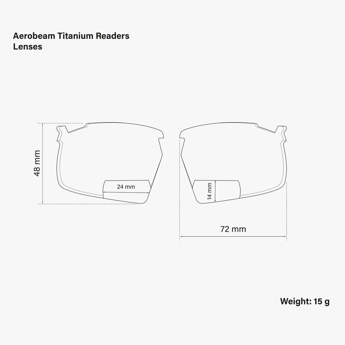 AEROBEAM READERS SPARE LENSES