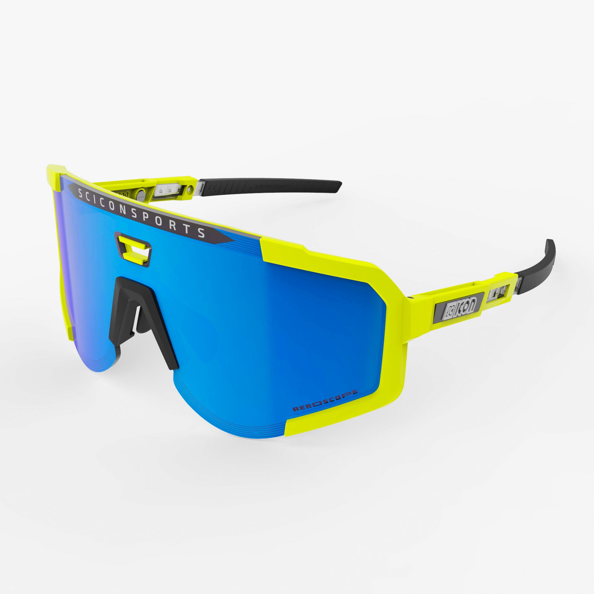 White/Multimirror Blue Aeroscope Sport Sunglasses