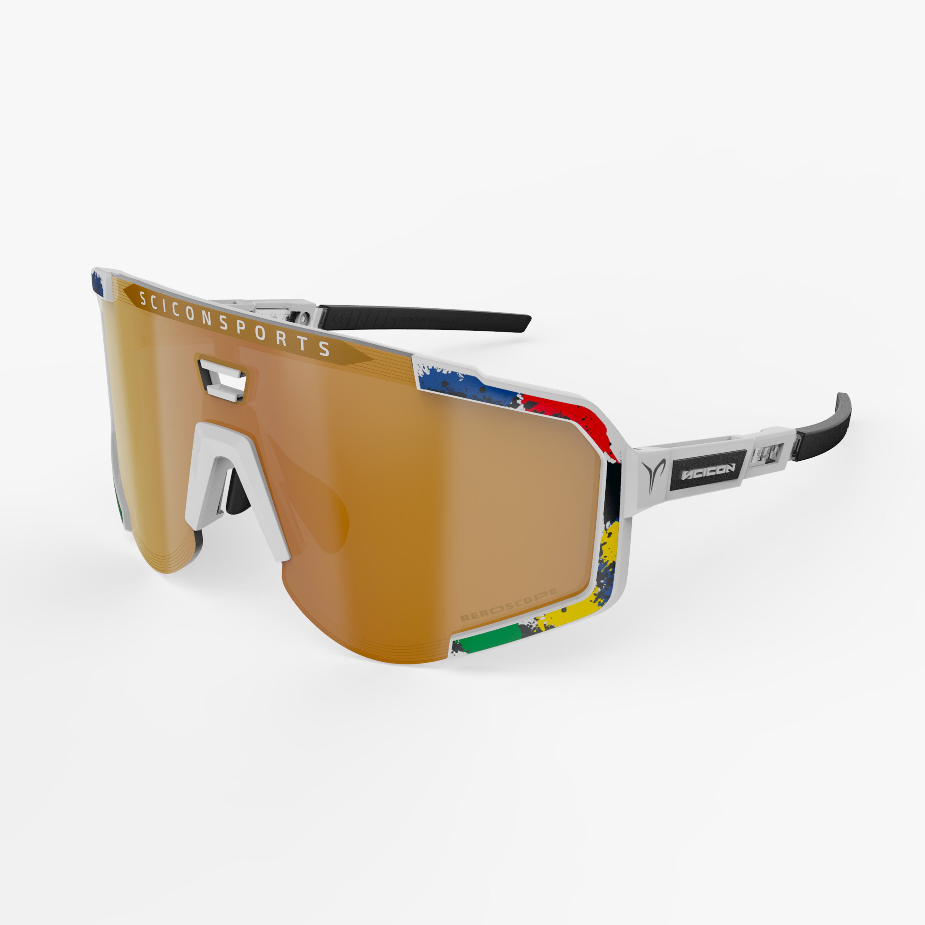 SCICON Aeroscope サングラス White World Champion/Multimirror Bronze Aeroscope Sport Sunglasses