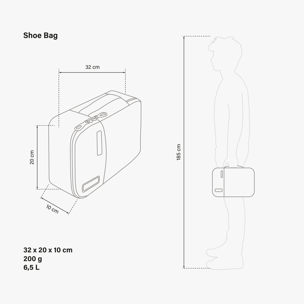 shoebag dimensions