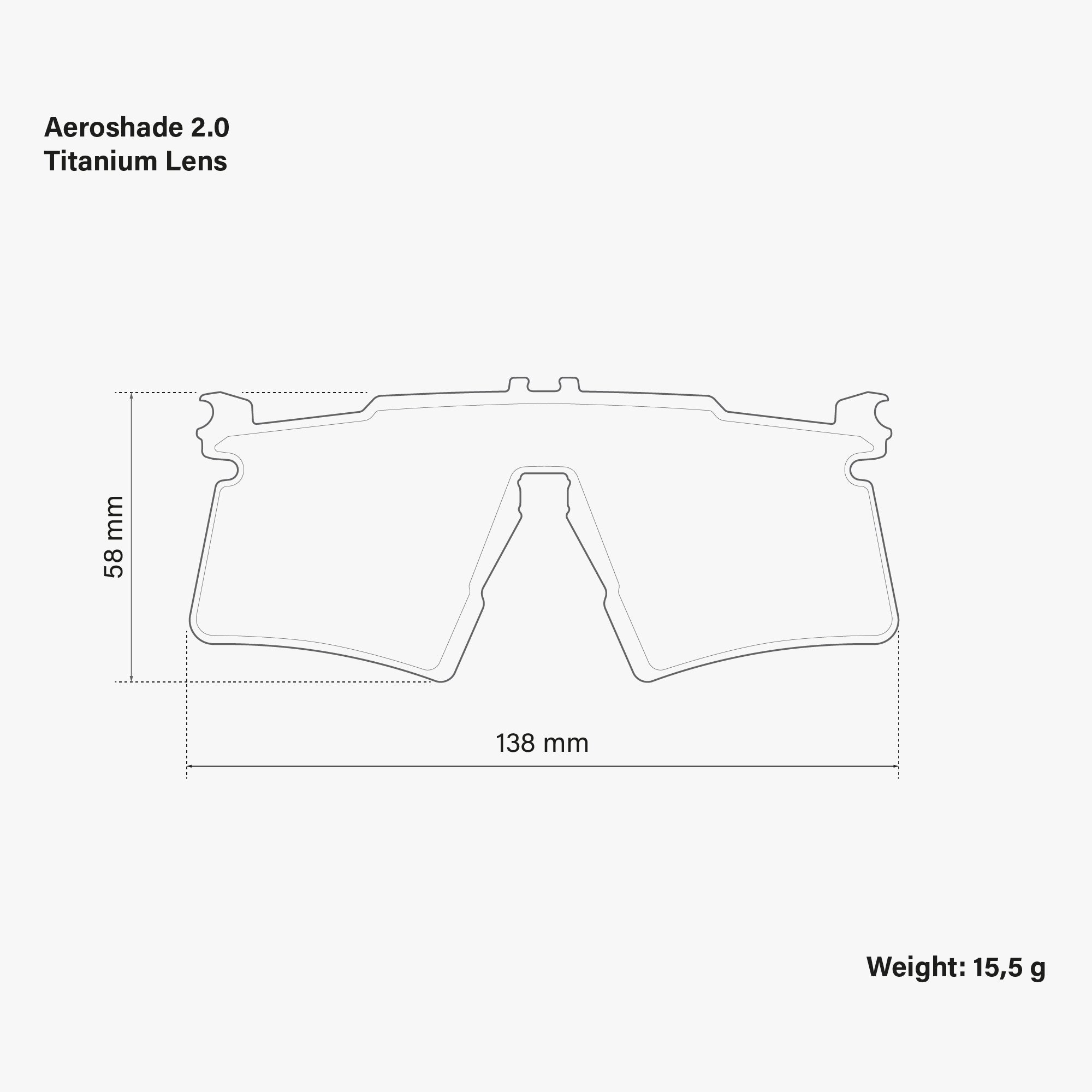 Aeroshade Titanium Spare Lens Photochromic Grey